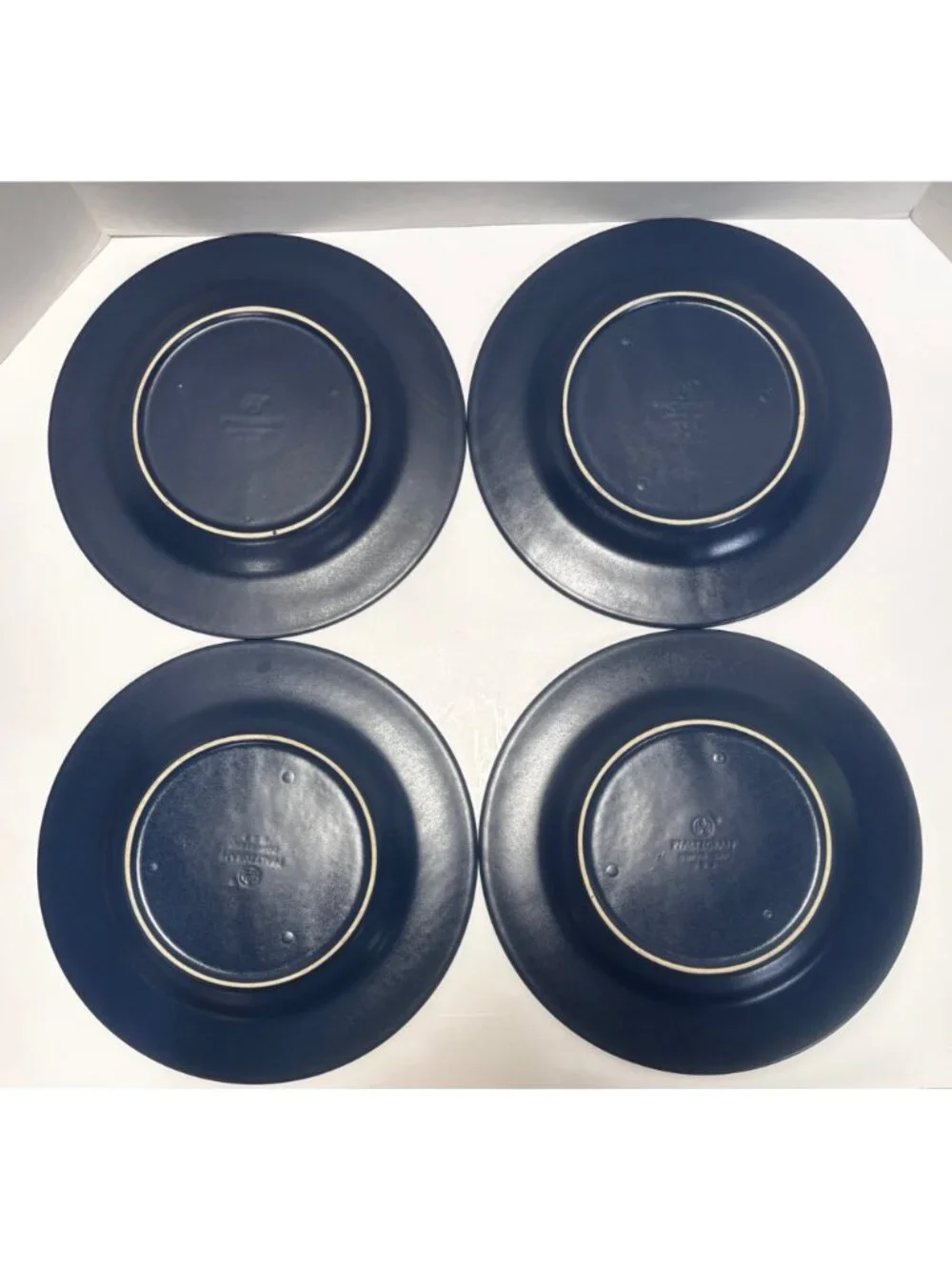 Pfaltzgraff Morning Light Stoneware Dinner Plates Set Of 4 VTG 90s Made In USA